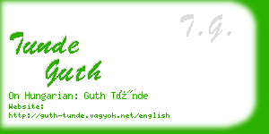 tunde guth business card